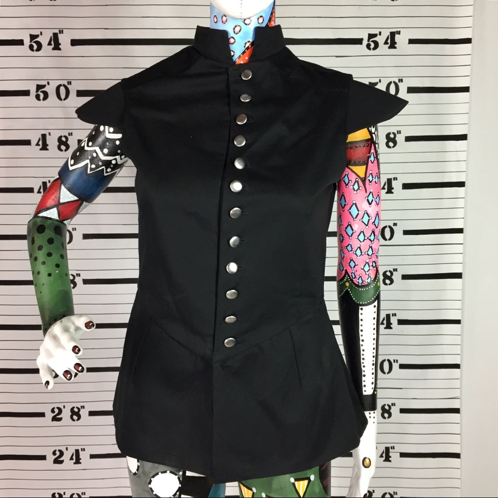 Handmade Black Cotton Twill Doublet